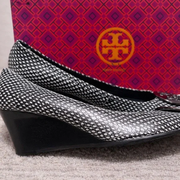Tory Burch Black and White Wedges - Picture 3 of 3